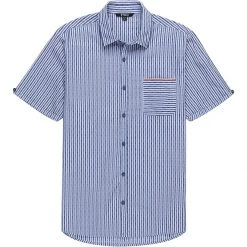Stoic Stripe Short Sleeve Button Down Shirt Men's