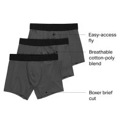 Stoic Cotton/Poly Boxer Brief 3 Pack Men's -Stoic Online Store CHA D3 1