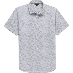 Stoic Print Stripe Short Sleeve Button Down Shirt Men's -Stoic Online Store LIGGRA 1