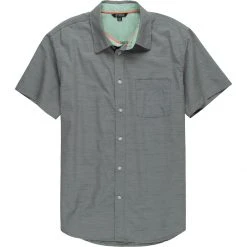 Stoic Nep Solid Woven Short Sleeve Button Up Shirt Men's