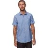 Stoic Crosshatch Linen Short Sleeve Button Down Shirt Men's