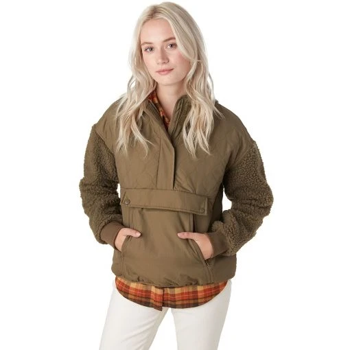 Stoic Quilted Sherpa Sleeve Anorak Jacket Women's -Stoic Online Store OLI 6