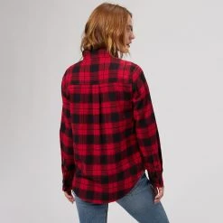 Stoic Super Soft Pocket Flannel Shirt Women's -Stoic Online Store REDSHAPLA D1 1