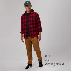 Stoic Button Up Flannel Shirt Men's -Stoic Online Store REDSHAPLA D4