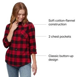 Stoic Super Soft Pocket Flannel Shirt Women's -Stoic Online Store REDSHAPLA D6 1