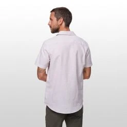 Stoic Crosshatch Linen Short Sleeve Button Down Shirt Men's -Stoic Online Store SAN D4