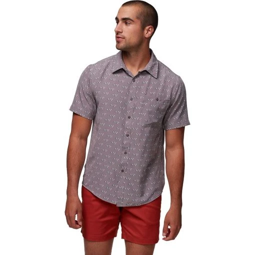 Stoic Performance Button Down Print Shirt Men's -Stoic Online Store SMOGRE
