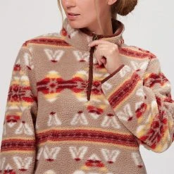 Stoic Pattern Sherpa 1/4 Zip Pullover Women's -Stoic Online Store SUN D4
